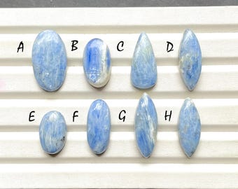 Natural Blue Kyanite Cabochon Loose Gemstone For Jewelry Making, AAA+ Natural Blue Kyanite Gemstone For Handmade Jewelry - 31036-31043