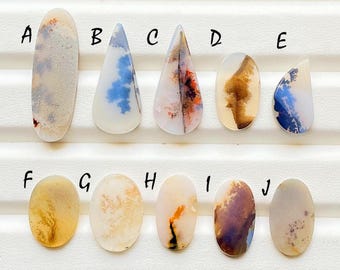 Selected Scenic Agate Cabochon Loose Gemstone For Jewelry Making, AAA+ Natural Scenic Agate Cabochon For Handmade Jewelry - 24671-24680