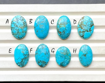 Selected Magnesite Turquoise Cabochon Loose Gemstone For Jewelry Making, AAA+ High Polish Magnesite Turquoise For Wire Wrap - 29765-29772