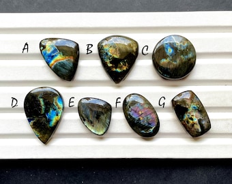 New Finland SPECTROLITE LABRADORITE Cabochon Loose Gemstone, AAA+ Spectrolite Labradorite For Handmade Jewelry and Wire Wrap - 29410-29416