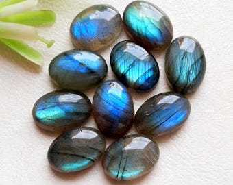 To Selected Labradorite Oval 10x14 MM Cabochon Gemstone 10 Pieces Lot Used For Handmade Jewelry Making