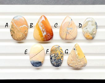 Selected Maligano Jasper Cabochon Loose Gemstone For Jewelry Making, AAA+ Natural Maligano Cabochon Gemstone For Wire Wrap - 28214-28220