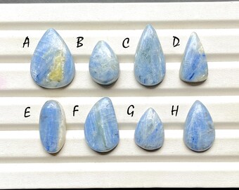 Natural Blue Kyanite Cabochon Loose Gemstone For Jewelry Making, AAA+ Natural Blue Kyanite Gemstone For Handmade Jewelry - 31028-31035