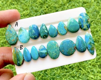 Natural Chilean Opal Cabochon Loose Gemstone 8 Pieces Lot, AAA+ Chilean Opal Gemstone Cabochon For Handmade Jewelry - 36769-36770