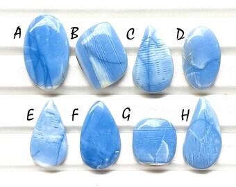 NEW Blue Wave Opal Opal Cabochon Loose Gemstone For Jewelry Making, AAA+Blue Wave Opal Gemstone For Handmade Jewelry - 25033-25040