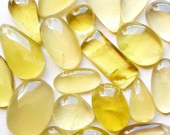 LEMON QUARTZ Wholesale Lot Cabochon By Weight With Different Shapes And Sizes Used For Jewelry Making