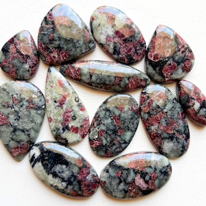 Natural Eudialyte Cabochon Wholesale Lot By Weight With Different Shapes And Sizes Used For Jewelry Making