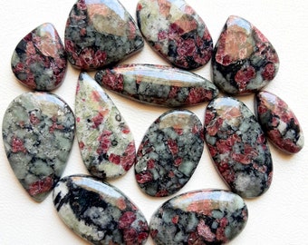 Natural Eudialyte Cabochon Wholesale Lot By Weight With Different Shapes And Sizes Used For Jewelry Making