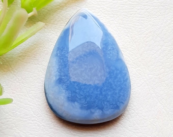Banded Blue Owyhee Opal Cabochon Loose Gemstone For Jewelry Making, Natural Blue Owyhee Opal Gemstone For Handmade Jewelry - 23186-23189
