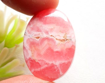 Top Quality RHODOCHROSITE Cabochon Loose Gemstone | Size : 32X23X6 | Natural RHODOCHROSITE Gemstone For Handmade Jewelry - 14782