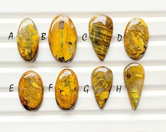 Neelite Dendritic Cabochon Loose Gemstone For Jewelry Making, AAA+ Natural Flashy Neelite Dendritic Gemstone For Wire Wrap - 27760-27767