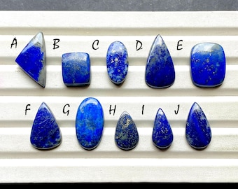NEW Lapis Lazuli With Pyrite Cabochon Loose Gemstone For Jewelry Making, AAA+ Natural Lapis Lazuli Gemstone For Wire Wrap - 34214-34223