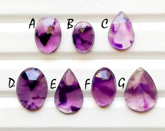 TRAPICHE AMETHYST Rose Cut Loose Gemstone For Jewelry Making, AAA+ Natural Trapiche Amethyst for Jewelry Making And Wire Wrap - 22848-22854