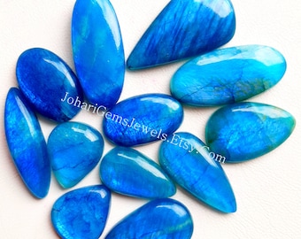 Paraiba Color Rainbow Moonstone Cabochon Wholesale Lot By Weight With Different Shapes And Sizes Used For Jewelry Making