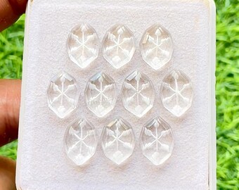 Clear Quartz Precision Hand Cut And Carved 10X14 MM Marquise Shape Gemstone 5 Pcs Lot For Jewelry Making, AAA+ Natural Clear Quartz Jewelry