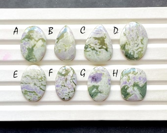 NEW Peace Jade Cabochon Loose Gemstone For Jewelry Making, AAA+ Natural Peace Jade Gemstone Cabochon For Wire Wrap - 30883-30890