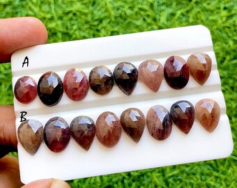 Natural Wonder Sapphire Rosecut Gemstone Lot, Multicolor Rose Cut Sapphire Gemstones, Loose Sapphire Stones For Jewelry Making - 36502-36503