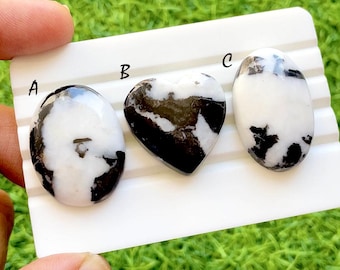 White BUFFALO TURQUOISE Cabochon Loose Gemstone For Jewelry Making, AAA+ Buffalo Turquoise For Handmade Jewelry And Wire Wrap - 36658-36660