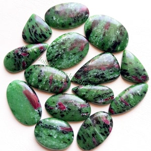 Ruby Zoisite Cabochon, Wholesale Lot Cabochon By Weight With Different Shapes and Size Cabochon Used For Jewelry Making