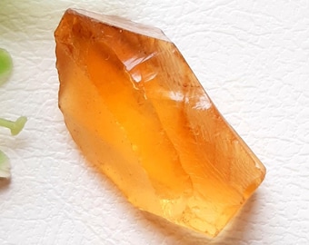 Natural  Flawless Citrine Rough Raw Loose Gemstone | Size : 27X15X9 | 26.80 Carat AAA+ Rare Raw Citrine Crystal For Jewelry Making - 6657