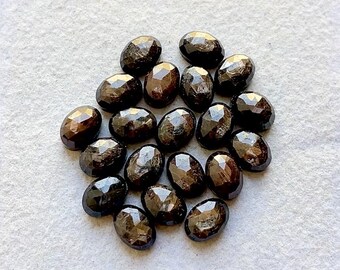 New 5x7 MM Golden Sapphire 20 Pieces Oval Rosecut Flat Back Gemstone Lot, AAA+ Natural Golden Sapphire Gemstone Used For Jewelry Making