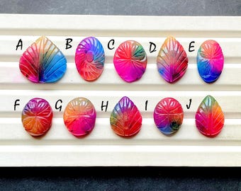 NEW Solar Quartz Hand Carved Cabochon Loose Gemstone For Jewelry Making, AAA+ Solar Quartz Carving Cabochon For Wire Wrap - 34045-34054