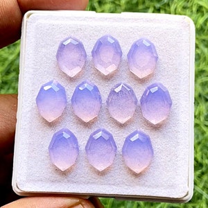 Lavender Quartz Fancy Cut Marquise Shape With Flat Back Gemstone 10 Pcs Lot | Size : 10X14 MM | AAA+ Lavender Quartz Used For Jewelry Making