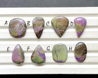 NEW Stichtite With Purpurite Cabochon Loose Gemstone For Jewelry Making, AAA+ Natural Stichtite With Purpurite For Wire Wrap - 29485-29492