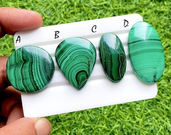 New Design Malachite Cabochon Loose Gemstone For Jewelry Making, AAA+ Natural Malachite Cabochon Gemstone For Wire Wrap -34928-34931