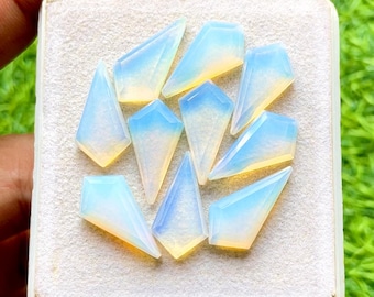 Opalite 10x20 MM Kite Shape Step Cut With Flat Back Gemstone 10 Pieces Lot For Jewelry Making, AAA+ Natural Opalite For Handmade Jewelry