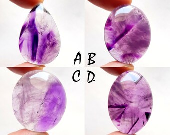 TRAPICHE AMETHYST Cabochon Loose Gemstone, Top Quality Trapiche Amethyst for Jewelry Making and Wire Wrapping - 11359-11362