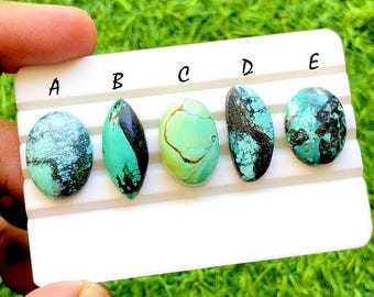 Rare Black Jack Turquoise Cabochon For Jewelry, Natural Black Jack Turquoise Cabochons Loose Gemstone Used for jewelry Making - 36536-36540