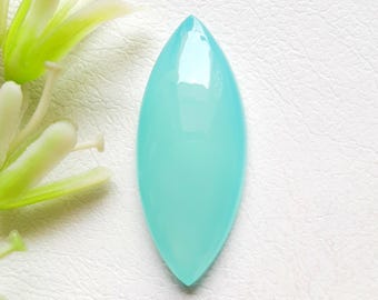 Aqua Chalcedony Cabochon Loose Gemstone,  AAA+ Natural Aqua Chalcedony Cabochon For Handmade Jewelry and Wire Wrap - 17415-17418