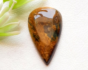 Neelite Dendritic Cabochon Loose Gemstone For Jewelry Making, AAA+ Natural Flashy Neelite Dendritic Gemstone For Wire Wrap - 24400-24403