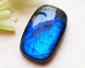 Natural Blue Labradorite Cabochon Loose Gemstone For Jewelry Making, AAA+ Natural Blue Labradorite Cabochon For Wire Wrap - 23056-23059