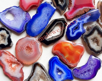 Colorful Window Druzy Agate Cabochon, Wholesale Lot Window Druzy Agate Cabochon By Weight With Different Shapes And Sizes Used For Jewelry
