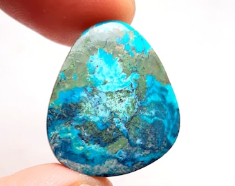 Tibetan Turquoise Cabochon Loose Gemston| Size: 24X20X4 | Natural Tibetan Turquoise For Handmade Jewelry and Wirewrap - 11392