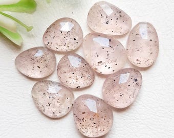 Selected Lepidocrocite Quartz Rose Cut Flat Back Gemstone 8 Pieces Lot | Size : 10-16 MM | AAA+ Lepidocrocite Quartz Used For Jewelry Making