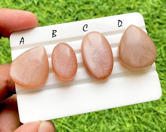 Peach Dawn Moonstone Gemstone Cabochon Loose Gemstone For Jewelry Making, AAA+ Natural Peach Moonstone Gemstone For Wire Wrap - 35322-35325