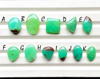 Chrysoprase Cabochon Loose Gemstone For Jewelry Making, AAA+ Natural Chrysoprase Cabochon For Handmade Jewelry And Wire Wrap - 31173-31183