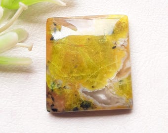 GREEN OPAL Cabochon Loose Gemstone For Jewelry Making, AAA+ Natural Green Opal For Handmade Jewelry And Wire Wrapping - 25657-25660