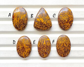NEW Maryam Jasper Cabochon Loose Gemstone For Jewelry Making, AAA+ Natural Maryam Jasper Gemstone Cabochon For Wire Wrap - 29346-29351