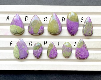 NEW Stichtite With Purpurite Cabochon Loose Gemstone For Jewelry Making, AAA+ Natural Stichtite With Purpurite For Wire Wrap - 32181-32190