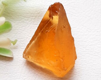 Natural Citrine Rough Raw Crystal Loose Gemstone | Size : 25X19X12 | 30.90 Carat AAA+ Rare Raw Citrine Crystal For Jewelry Making - 6655