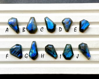 Labradorite Coffin Shape Cabochon Loose Gemstone For Jewelry Making, AAA+ Multi Labradorite For Handmade Jewelry and Wire Wrap - 28884-28893