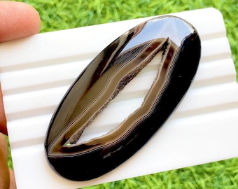 Natural Druzy Agate Loose Cabochon, Size : 70x33x7 MM, Sparkling Crystal Center Pear Shape Gemstone, Agate Statement Jewelry Stone - 37838