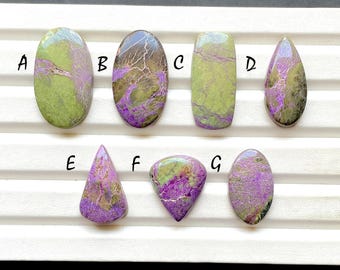 NEW Stichtite With Purpurite Cabochon Loose Gemstone For Jewelry Making, AAA+ Natural Stichtite With Purpurite For Wire Wrap - 29136-29142