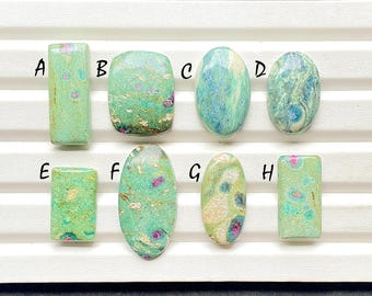 Ruby Fuchsite Cabochon Loose Gemstone For Jewelry Making, AAA+ Natural Ruby Fuchsite Gemstone Cabochon For Wire Wrap- 25913-25920