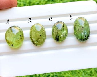 NEW Green Kyanite Cabochon Loose Gemstone For Jewelry Making, AAA+ Natural Green Kyanite Cabochon Gemstone For Jewelry - 19462-19465