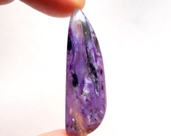CHAROITE Cabochon Loose Gemstone For Jewelry Making | Size : 49X16X5 MM | AAA+ Natural Charoite Gemstone For Handmade Jewelry - 11385